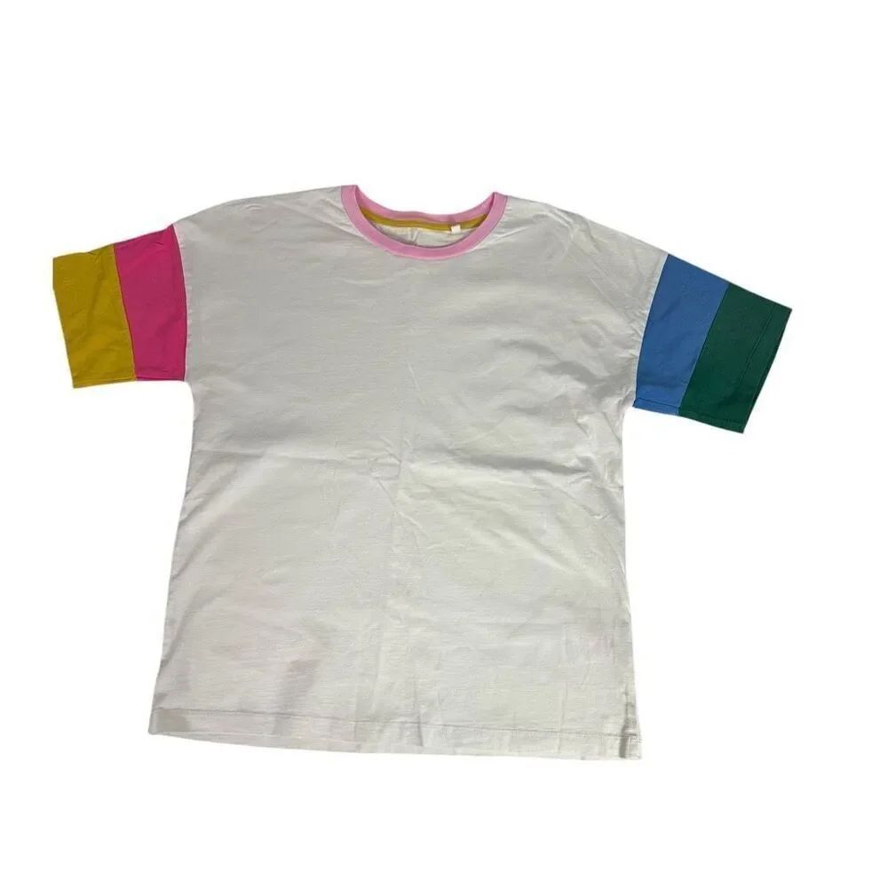 Boden Girls 15-16 T-Shirt Cream Multi Stripe